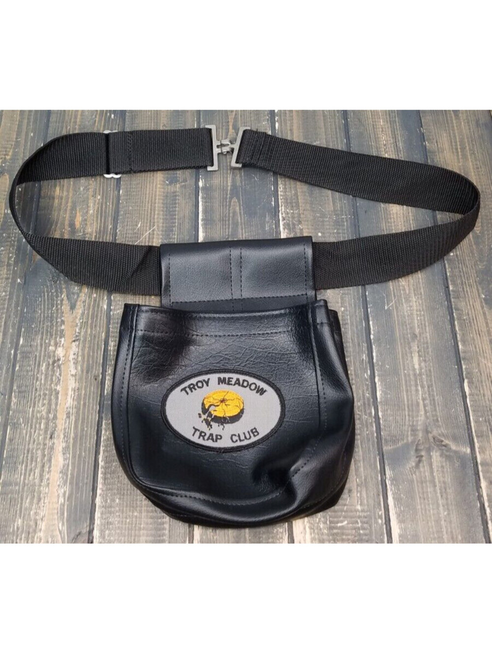 TROY MEADOW TRAP CLUB Black Shotgun Shell Bag Skeet Shooting Hunting Ammo Pouch